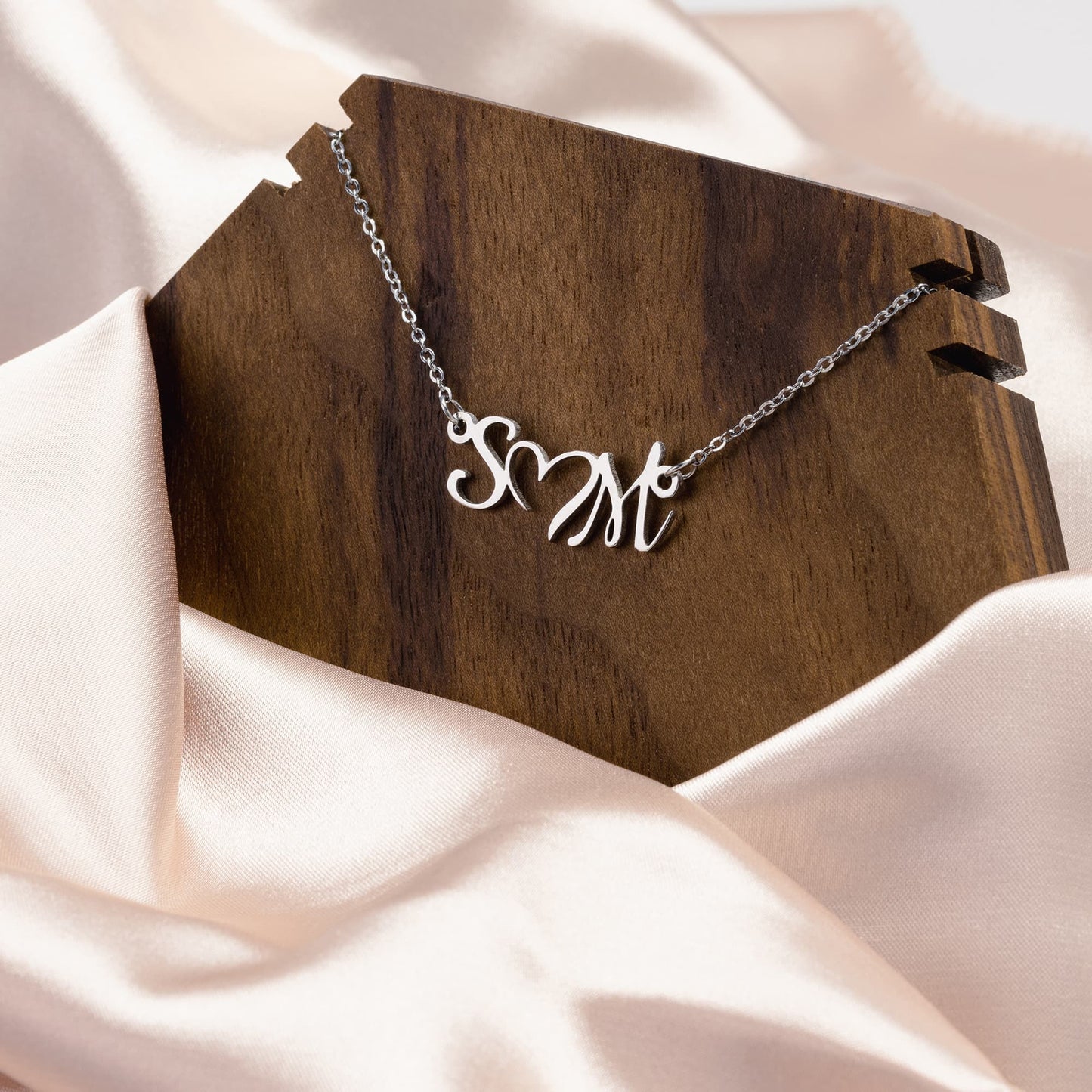 Couple's Initials Necklace (Personalize)