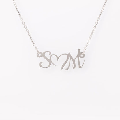 Couple's Initials Necklace (Personalize)