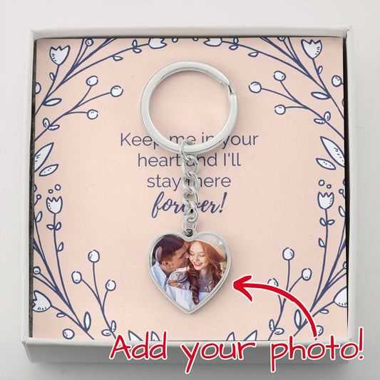 Custom Image & Engraving | Heart Keychain (Personalize)