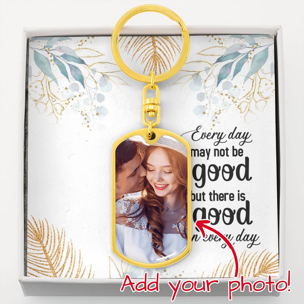 Custom Image & Engraving | Dog Tag Keychain (Personalize)