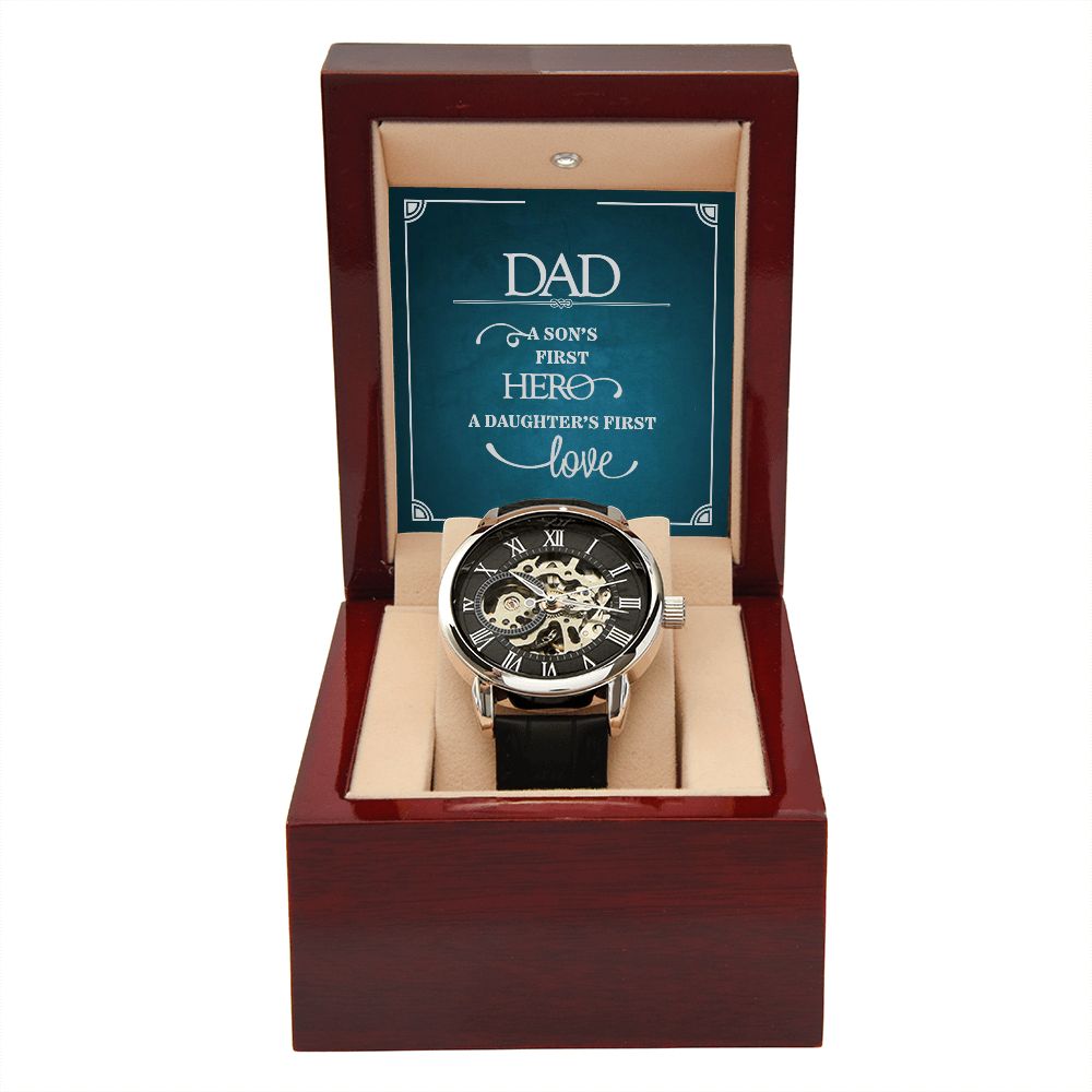 "To Dad" | Luxury Openwork Watch