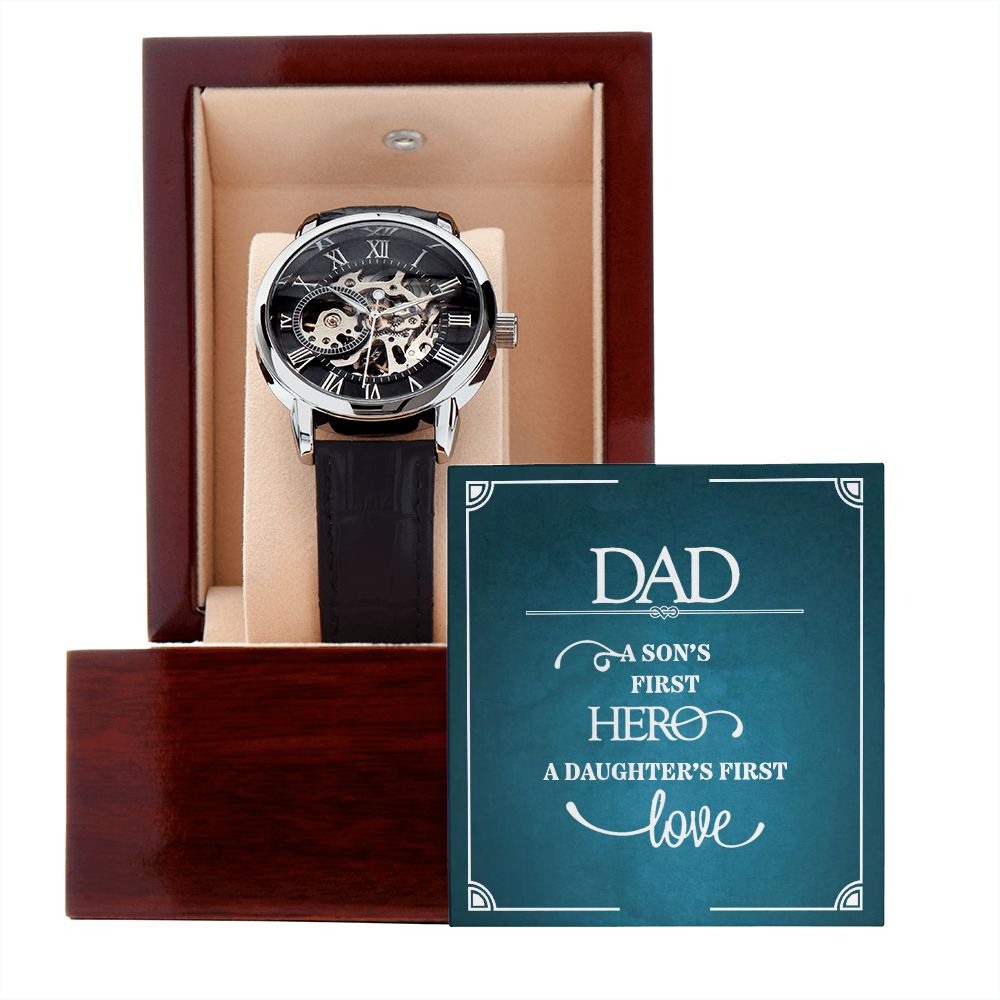 "To Dad" | Luxury Openwork Watch