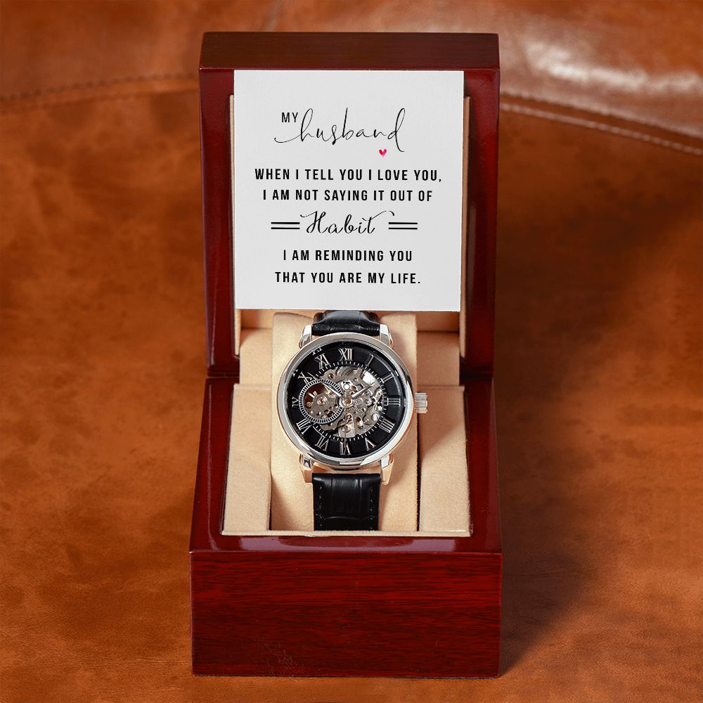 "My Husband" | Luxury Openwork Watch