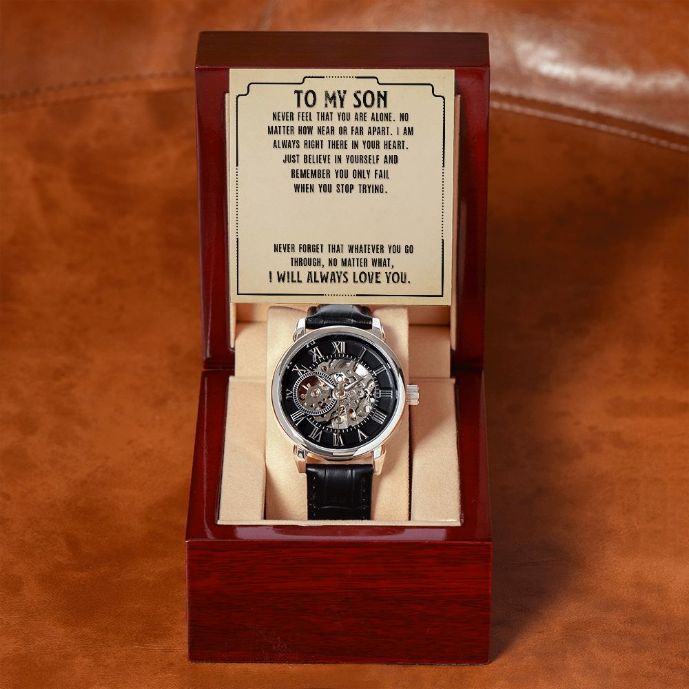 "To My Son" | Luxury Openwork Watch