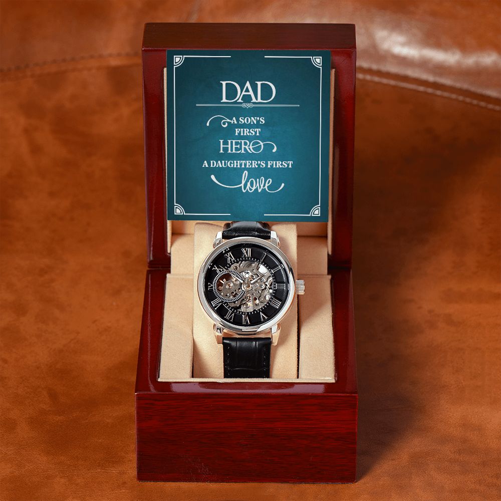 "To Dad" | Luxury Openwork Watch