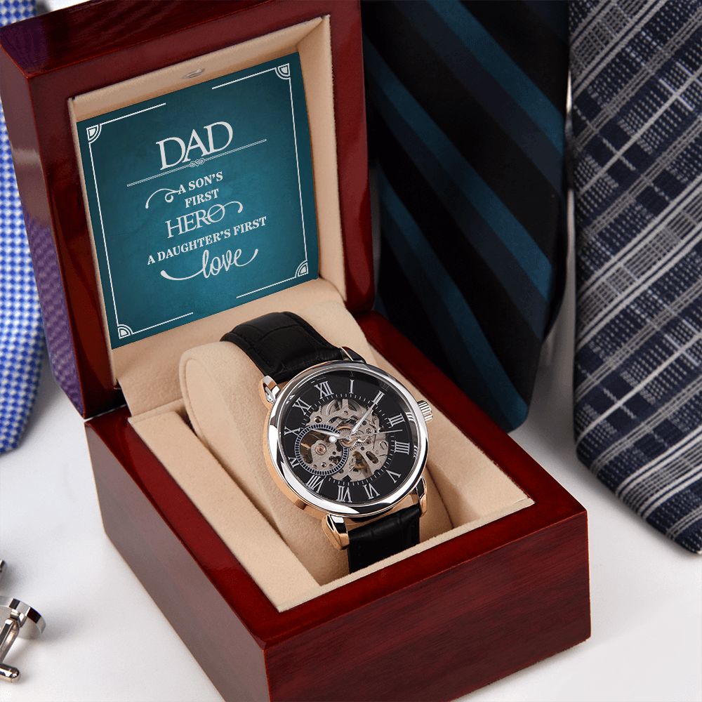 "To Dad" | Luxury Openwork Watch