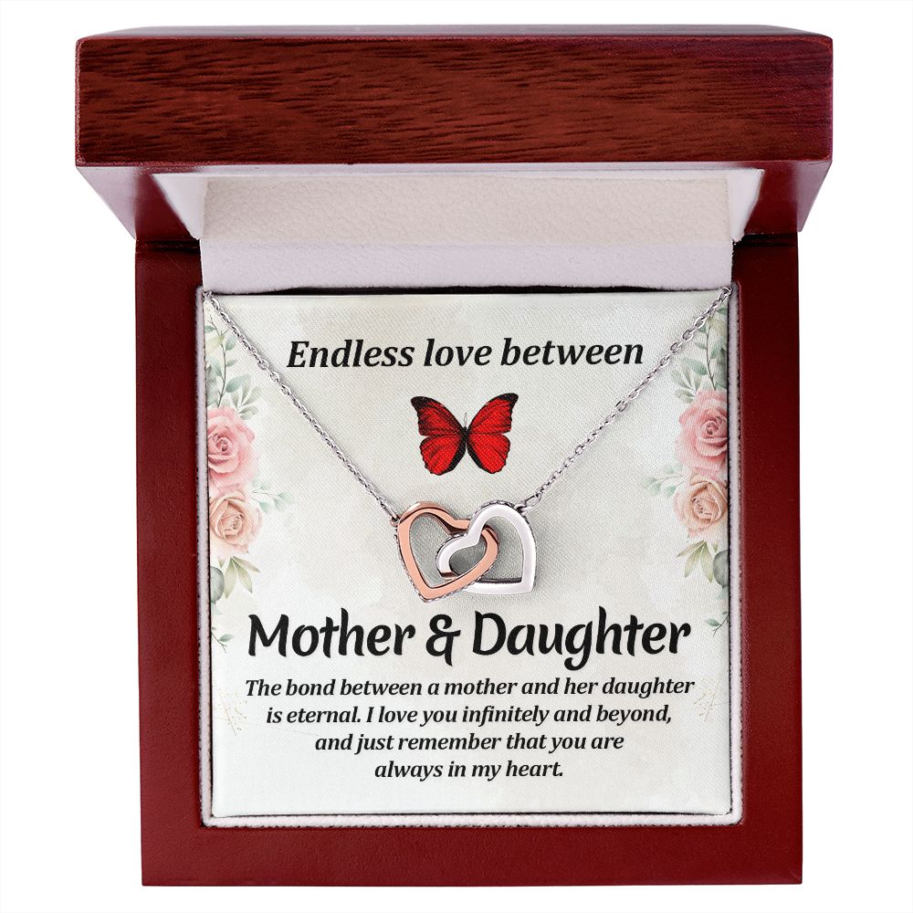"Mother & Daughter" | Linked Hearts Necklace