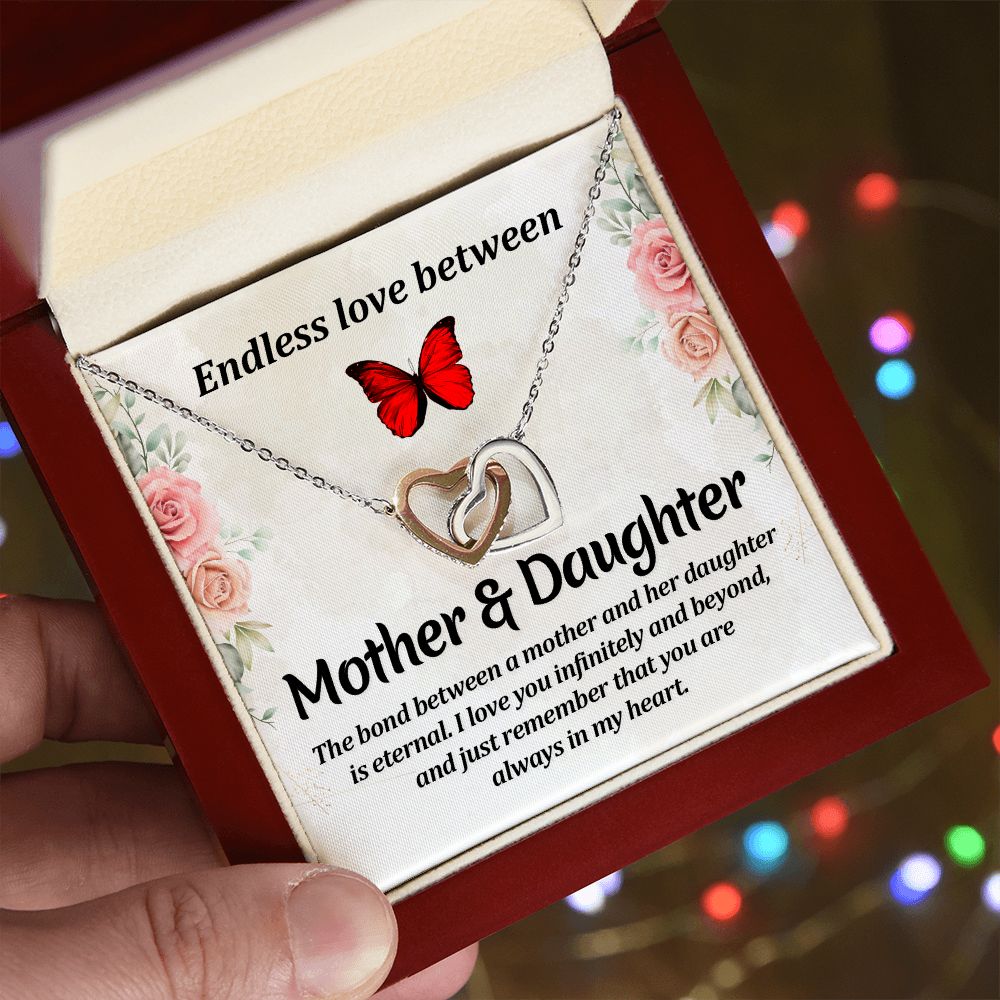 "Mother & Daughter" | Linked Hearts Necklace