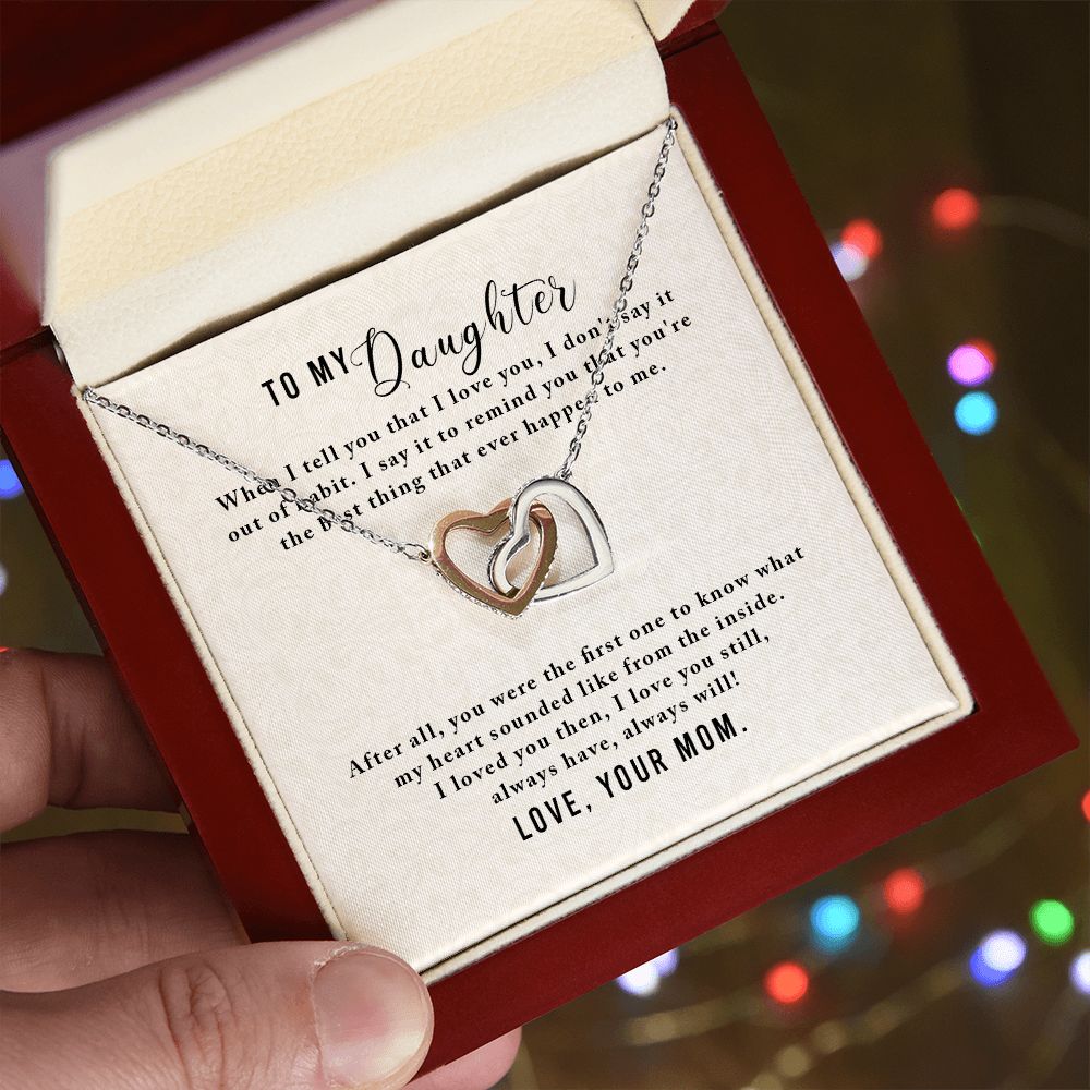 "To My Daughter" | Linked Hearts Necklace