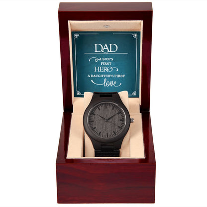 "Dad" | Natural Wood Watch