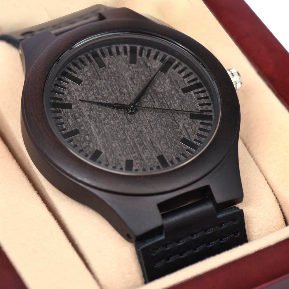 "My Husband" | Natural Wood Watch