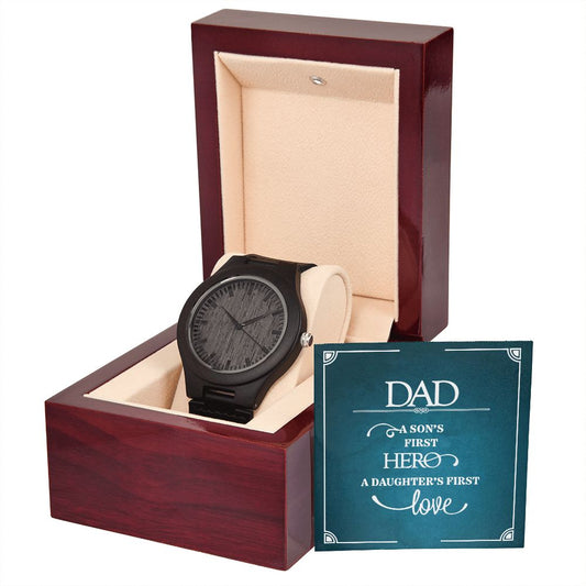 "Dad" | Natural Wood Watch