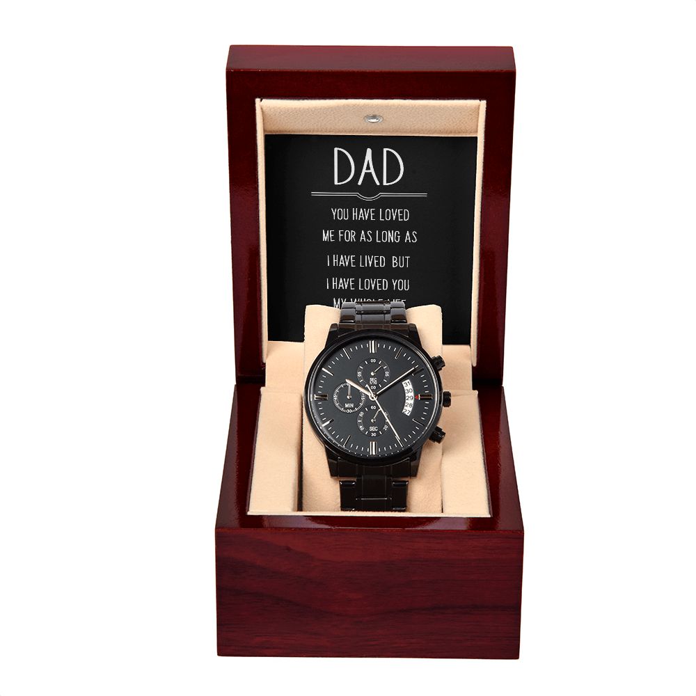 "My Dad" | Black Chronograph Watch