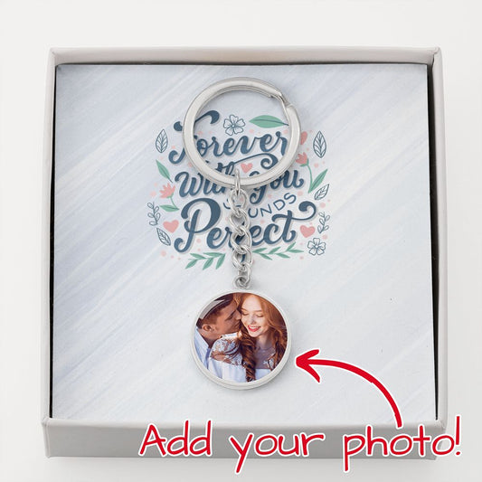 Custom Image & Engraving | Circle Keychain (Personalize)