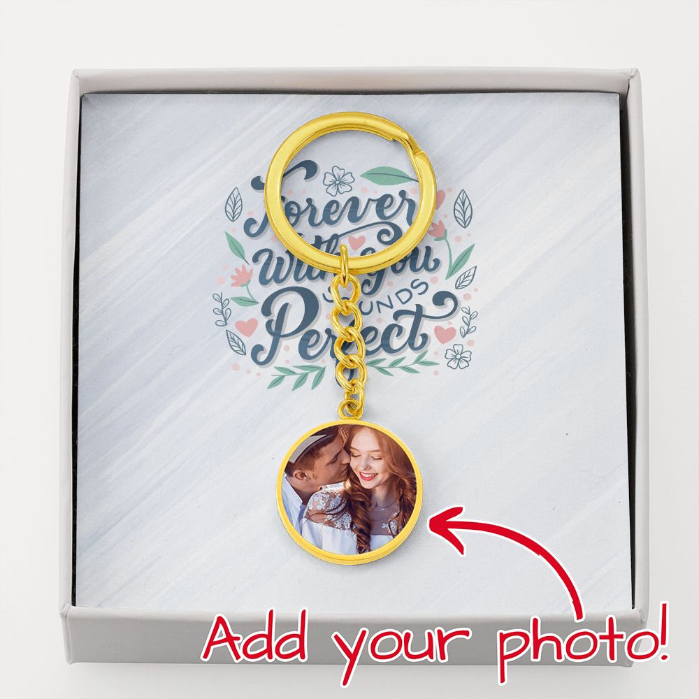 Custom Image & Engraving | Circle Keychain (Personalize)