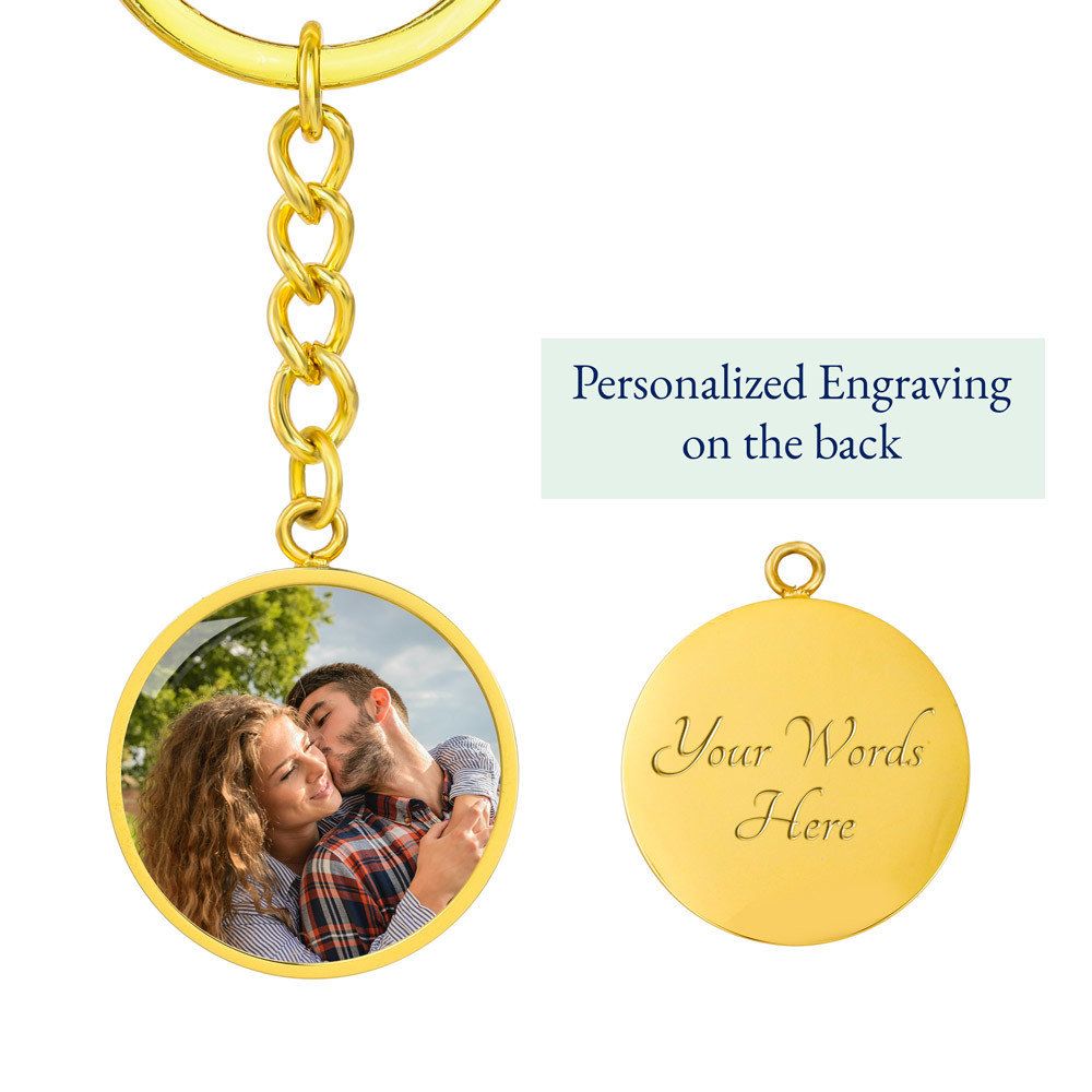 Custom Image & Engraving | Circle Keychain (Personalize)