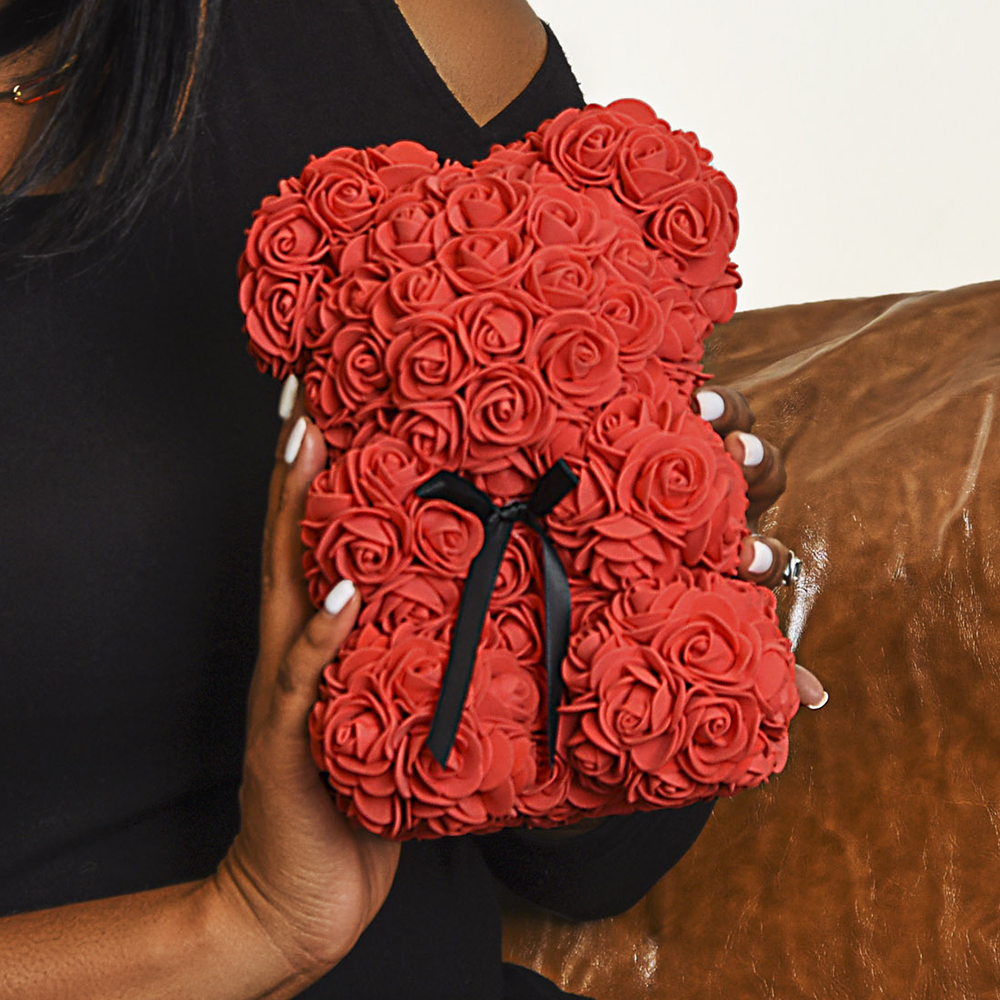 Ruby Red Rose Bear