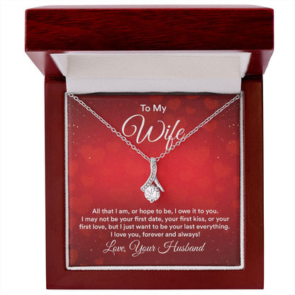 "To My Wife" | Love Ribbon Necklace