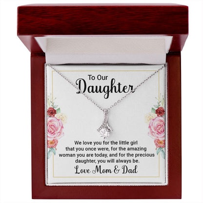 "To Our Daughter" | Love Ribbon Necklace